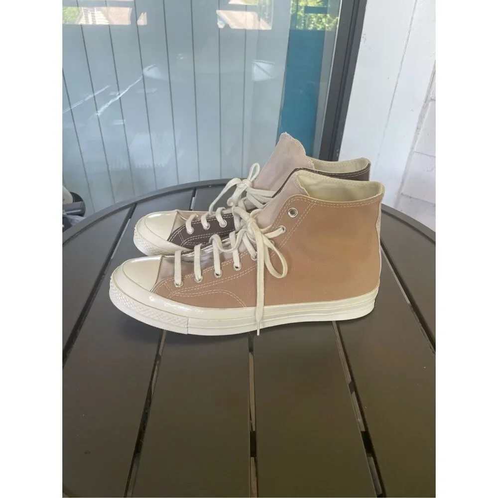 NWOB Converse Chuck Taylor All Star High Top Color Block Sneakers Brown Tan 11.5
